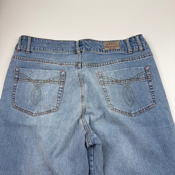 Paris Blues Women's Light Blue Denim Cullottes Capri Jeans size 14W - Picture 4 of 15